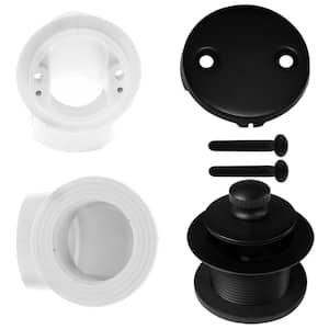 Pull and Drain Sch. 40 PVC Plumber's Pack with 2-Hole Elbow, Matte Black