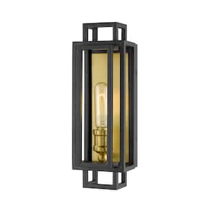 1-Light Bronze and Olde Brass Wall Sconce