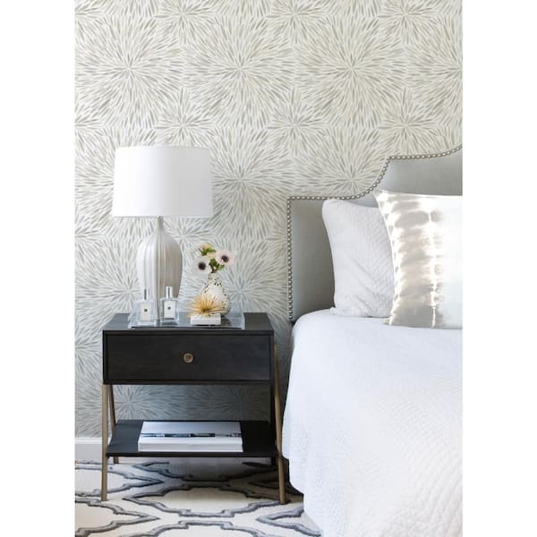 Cat Coquillette Burst Neutral Vinyl Peel and Stick Matte Wallpaper 30.75 sq. ft.