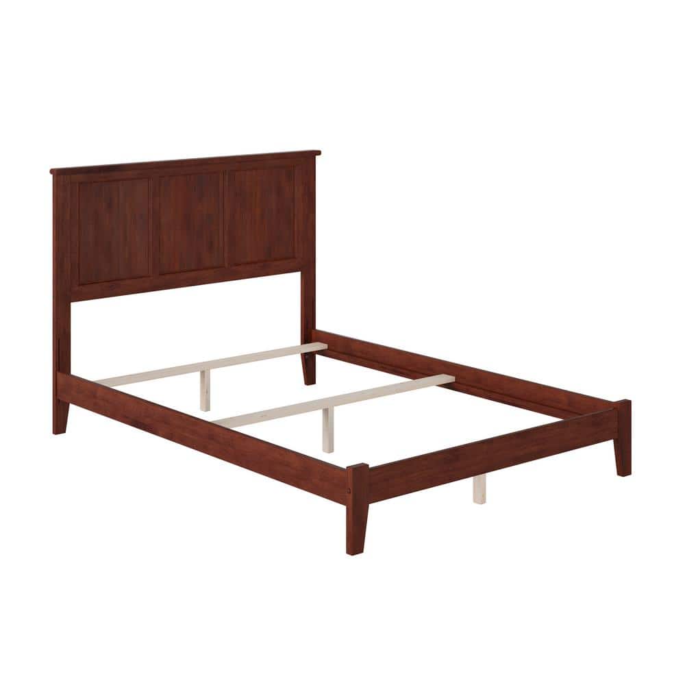 Madison Full Size Walnut Wood Bed Frame with Headboard