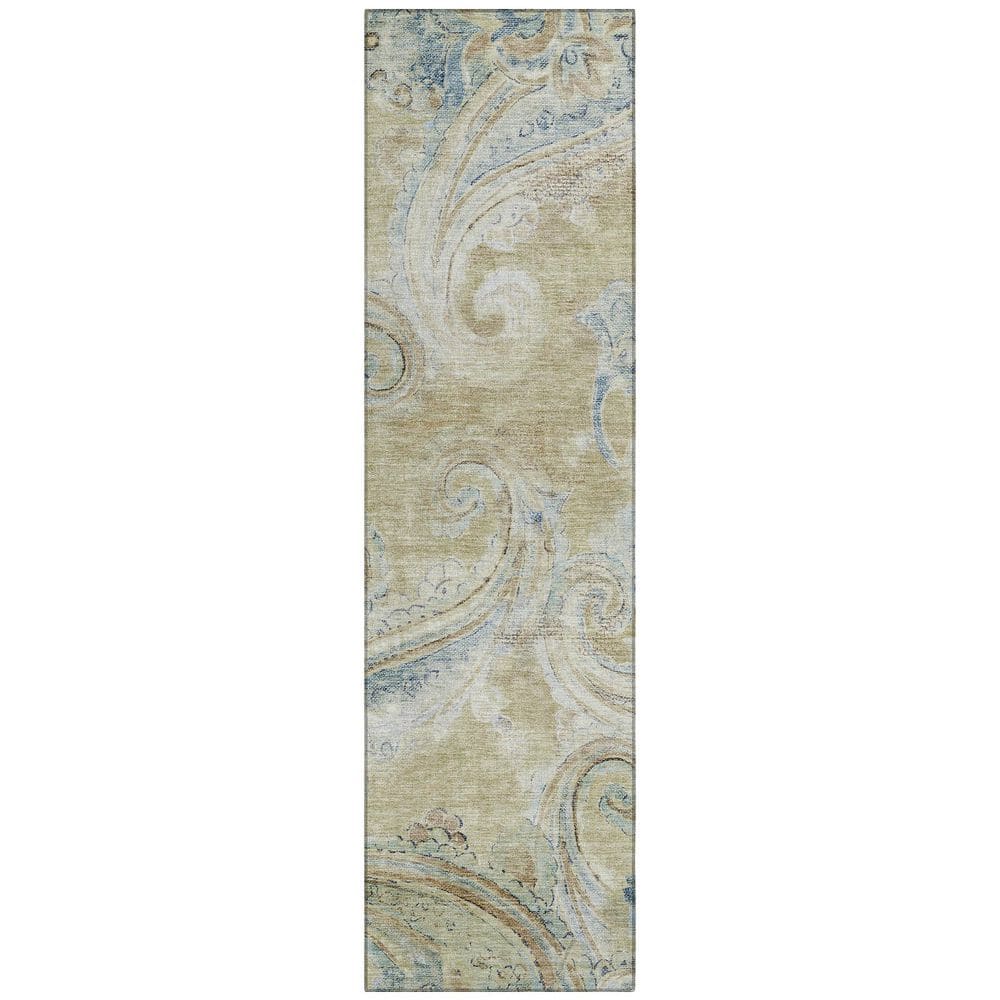 Chantille Machine Washable Indoor/Outdoor Abstract ACN2748 Wheat 2 ft. x 7 ft. Runner Rug price history on PriceWatchPro