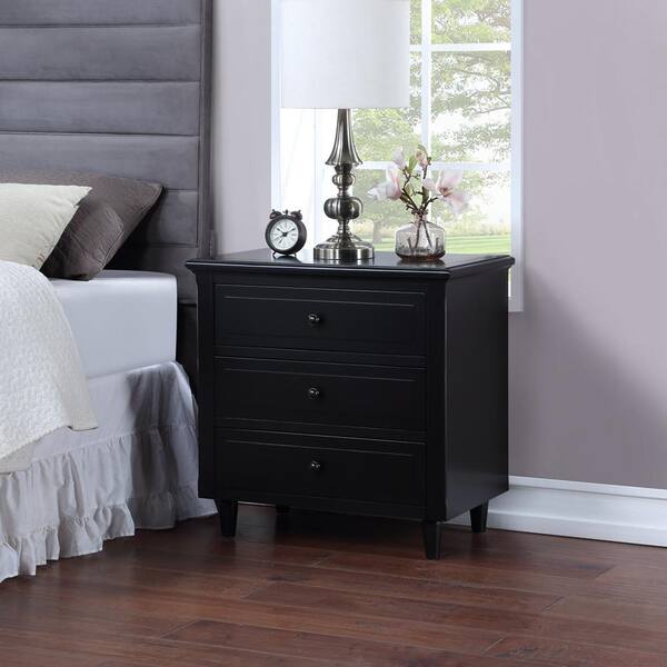 black storage nightstands