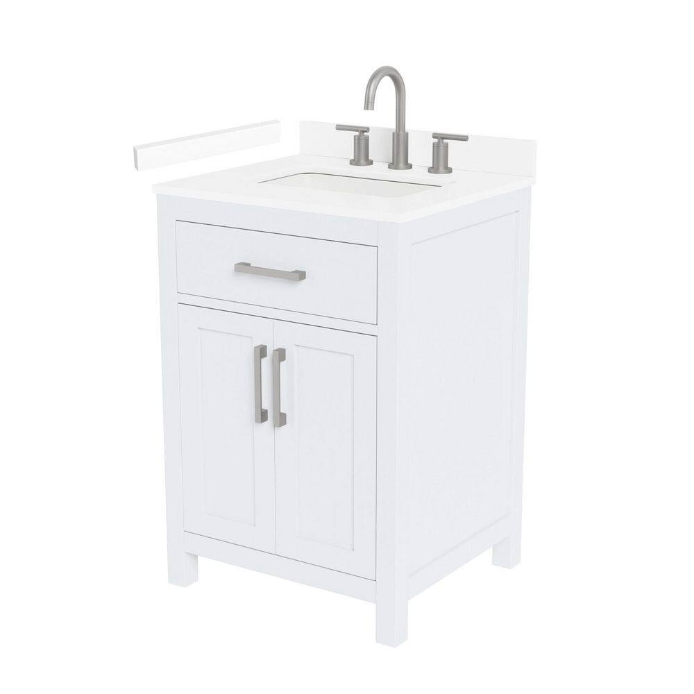 Beckett 24 in. Single Freestanding White Bath Vanity with Top price history on PriceWatchPro