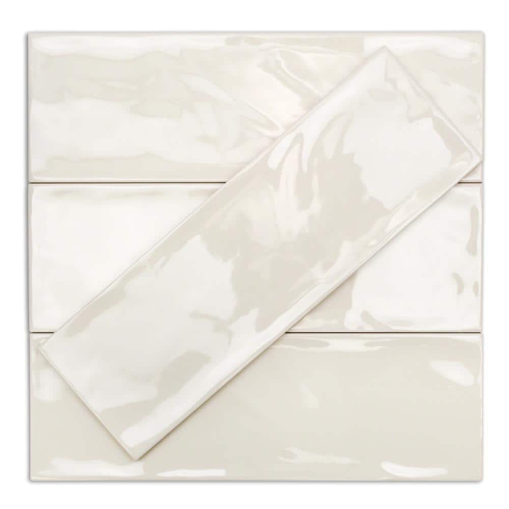 Ivy Hill Tile Pier Ivory 4 in. x 12 in. Polished Ceramic Subway Wall Tile Sample -  EXT3RD102910
