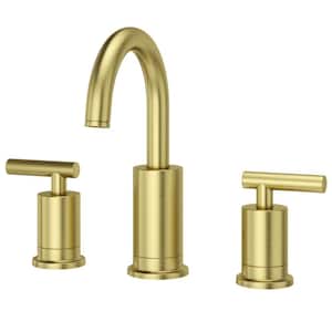 Contempra 8 in. Widespread 2-Handle Bathroom Faucet in Brushed Gold