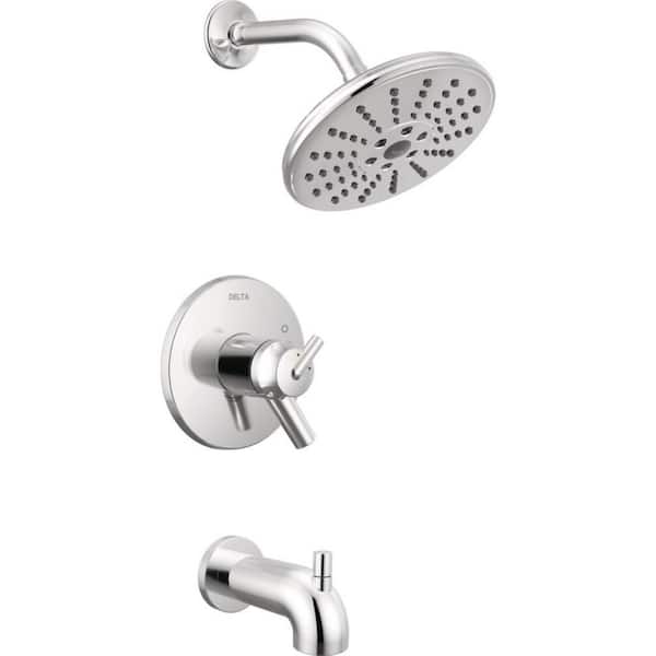 Delta Trinsic TempAssure Single-Handle 1-Spray Tub and Shower Faucet Trim Only with H2Okinetic in Chrome (Valve Not Included)