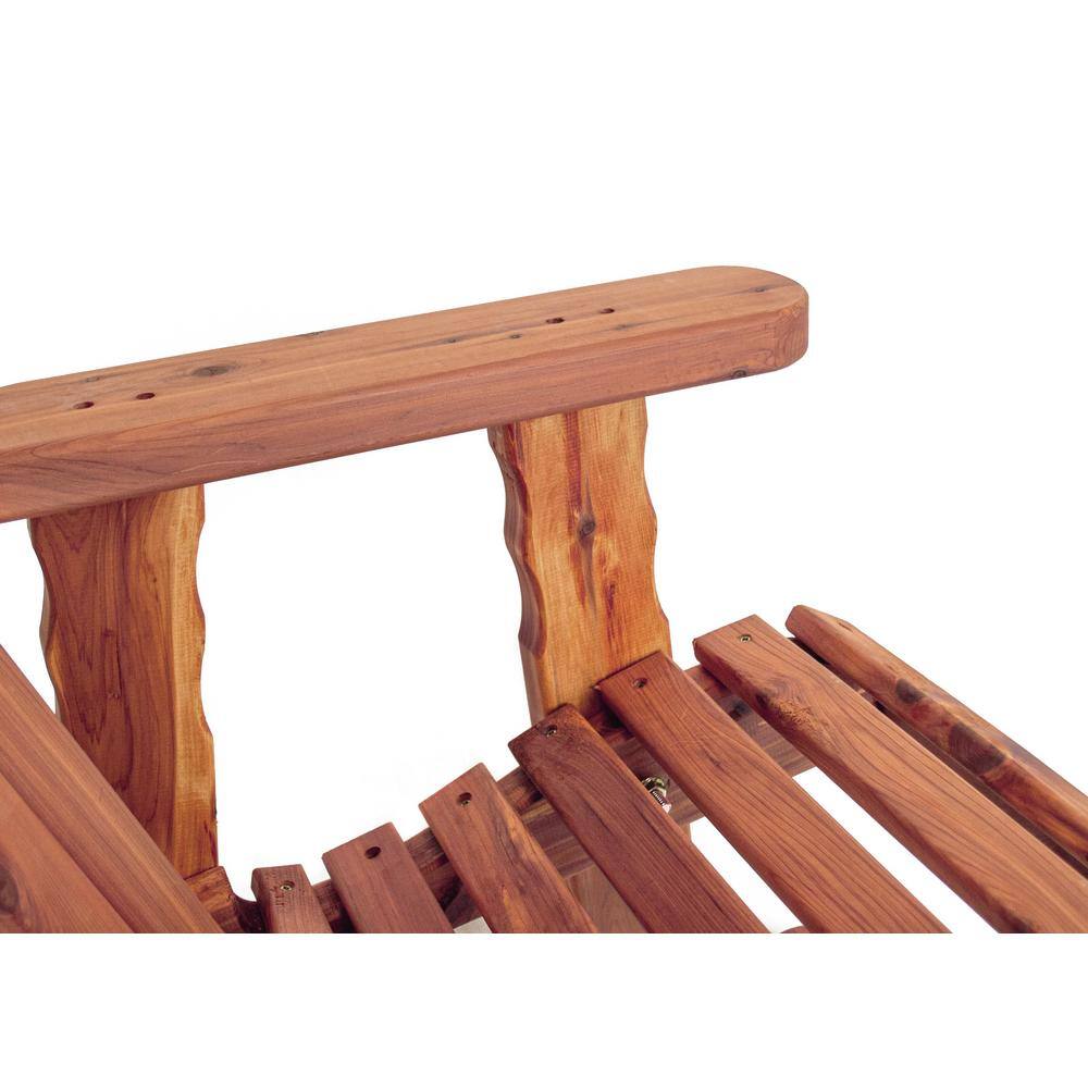 Natural Cedar Adirondack Rocking Chair with Armrests