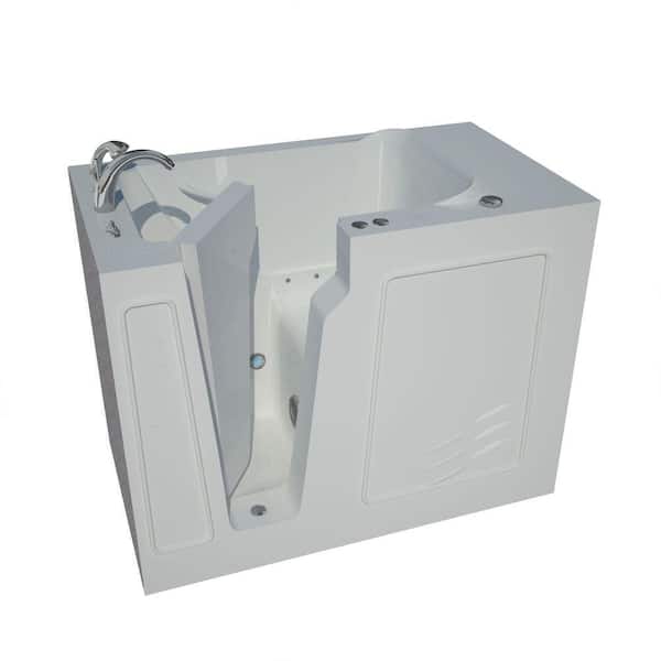 Universal Collection 29 in. L x 52 in. W Left Side Drain Air Jetted Bathtub in White with Aroma and Chroma Therapy
