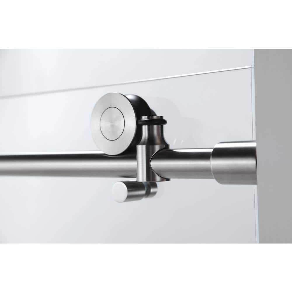 76 in. x 60 in. Frameless Sliding Shower Door with Clear Tempered Glass
