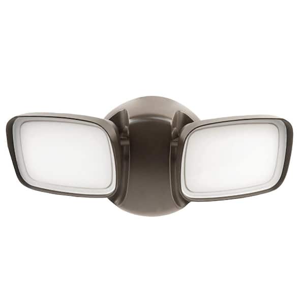Feit Electric 28-Watt Bronze Outdoor Security Adjustable Dual Head Integrated LED Flood Light, Daylight