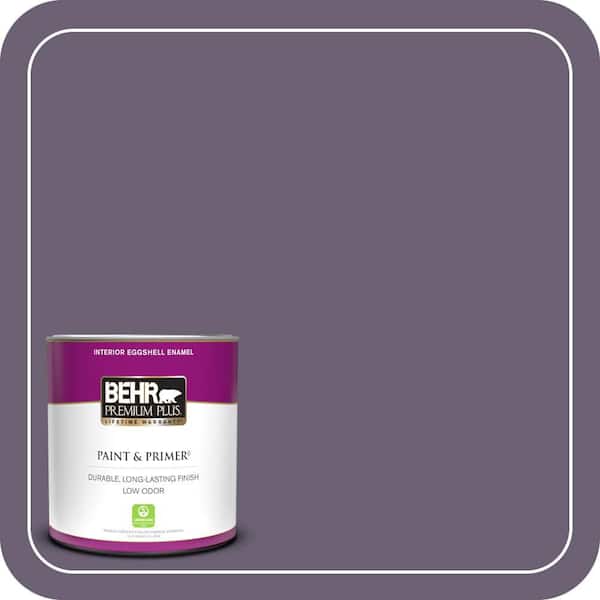 BEHR PREMIUM PLUS 1 qt. #ICC-109 Iris Petal Eggshell Enamel Low Odor Interior Paint & Primer