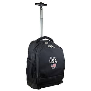 Olympics Team USA Wheeled Premium Backpack in Black Duffel Bag