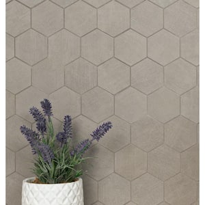 Cementino Hex 11.25 in. x 13.25 in. x 8 mm Matte Mesh Mounted Mosaic Porcelain Floor and Wall Tile (0.86 .sq. ft./Each)