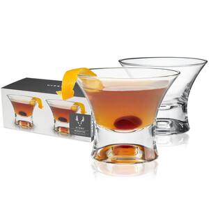 Viski Footed Crystal Scotch Glasses - Classic Whiskey Glasses Gift Set 