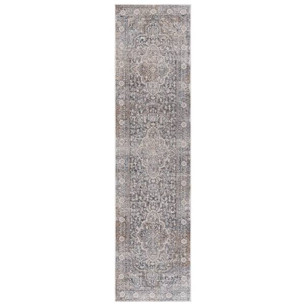 Finley 2 ft. x 10 ft. Gray/Beige Medallion FIN308F Runner Rug