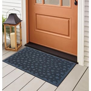 A1HC Door Barn Stars Black 24 in. x 36 in. Rubber Pin Indoor Outdoor Entrance Door Mat Fun Designed Floor Mat