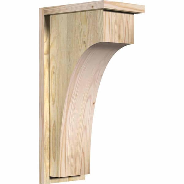 Ekena Millwork 8 in. x 12 in. x 24 in. Huntington Rough Sawn Douglas Fir Corbel with Backplate