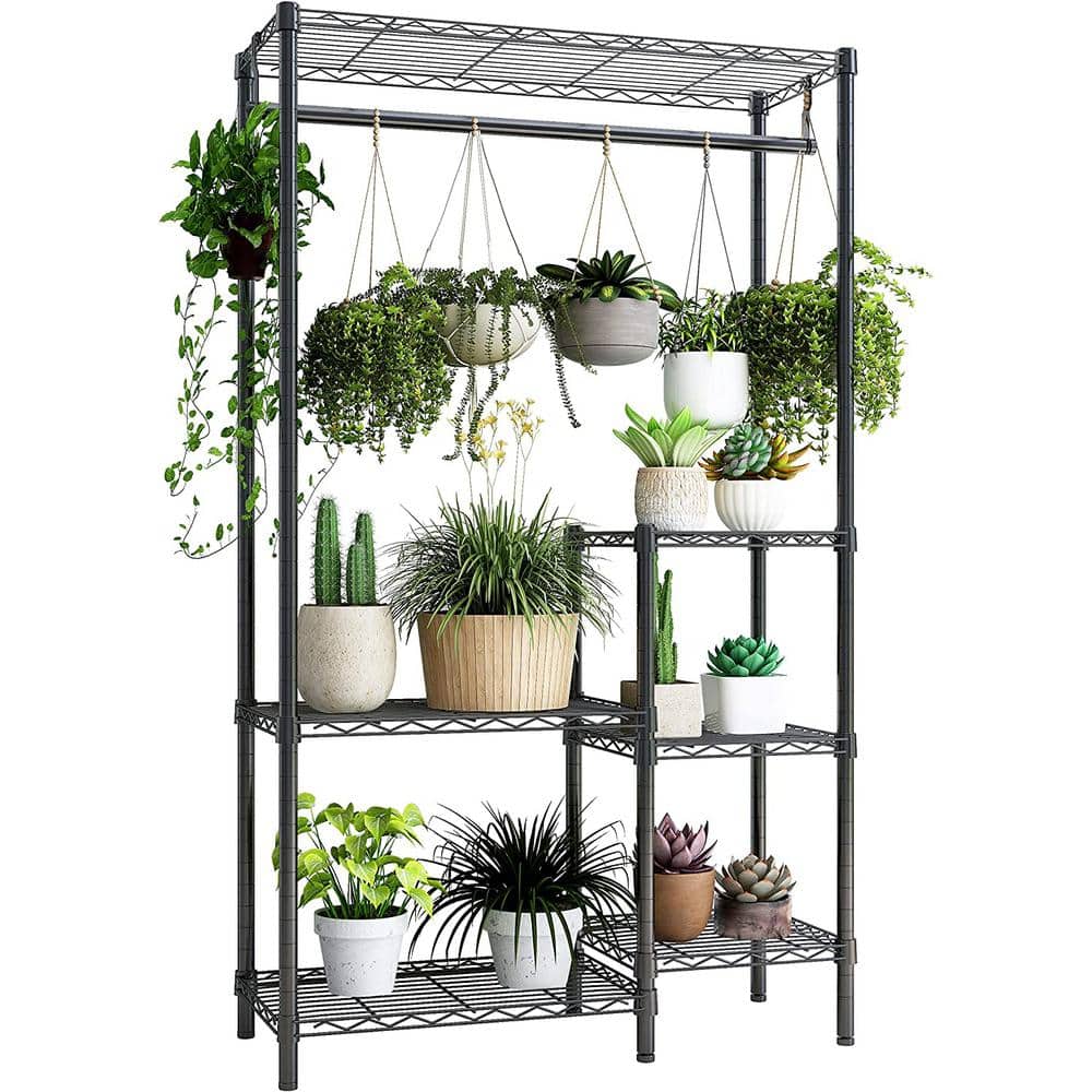 Gardener's Supply Company Galvanized Triple Planter Stand With