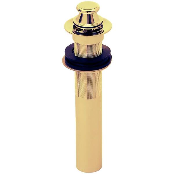 Belle Foret Lift-and-Turn Lavatory Drain without Overflow Holes in Polished Brass