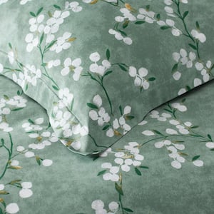 Company Cotton Bamboo Maria Floral Sateen Flat Sheet