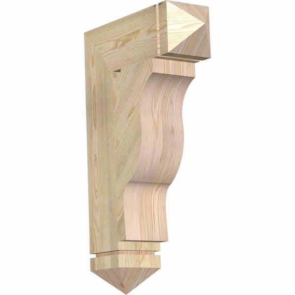 Ekena Millwork 6 in. x 32 in. x 20 in. Douglas Fir Funston Arts and Crafts Rough Sawn Bracket
