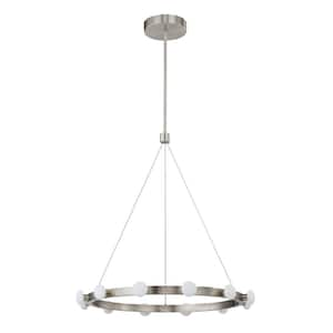 Rezz 28 in. 1 Light 41-Watt Brushed Nickel Integrated LED Pendant Light