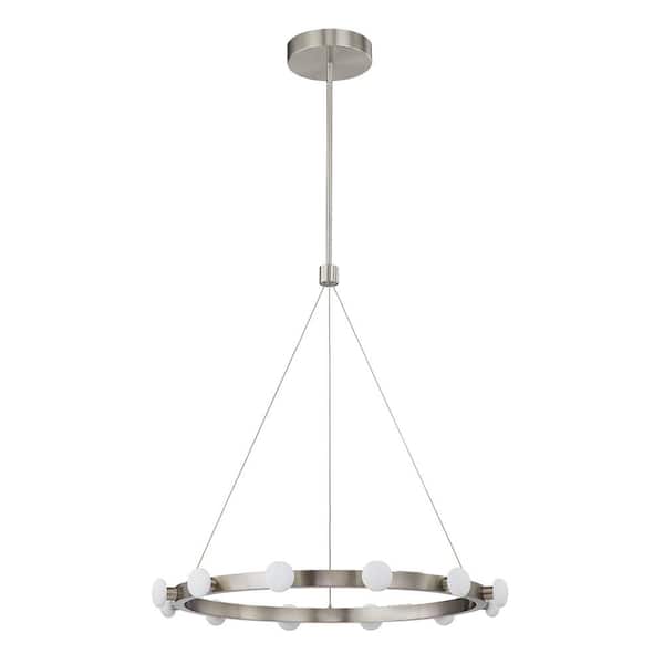 Rezz 28 in. 1 Light 41-Watt Brushed Nickel Integrated LED Pendant Light