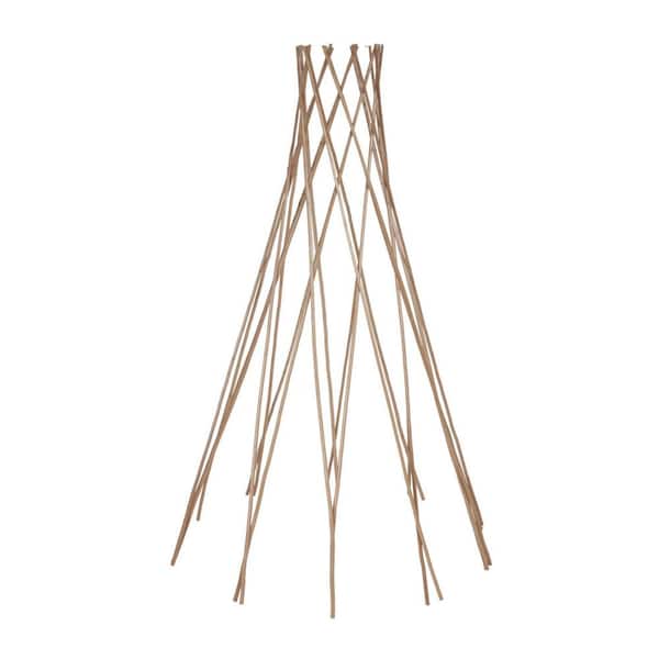 Master Garden Products 60 in. H Carbonized Skinless Peeled Willow Round Tepee Trellis