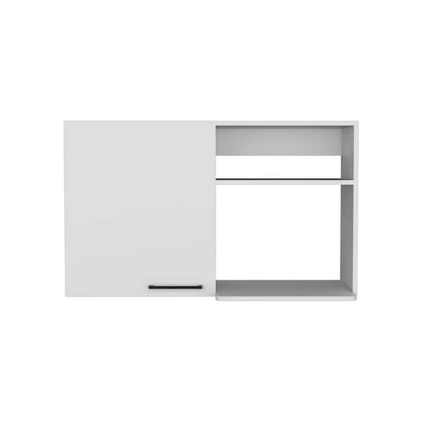 cadeninc 39.4 in. W x 15.7 in. D x 23.6 in. H Single Door Wall Cabinet in White