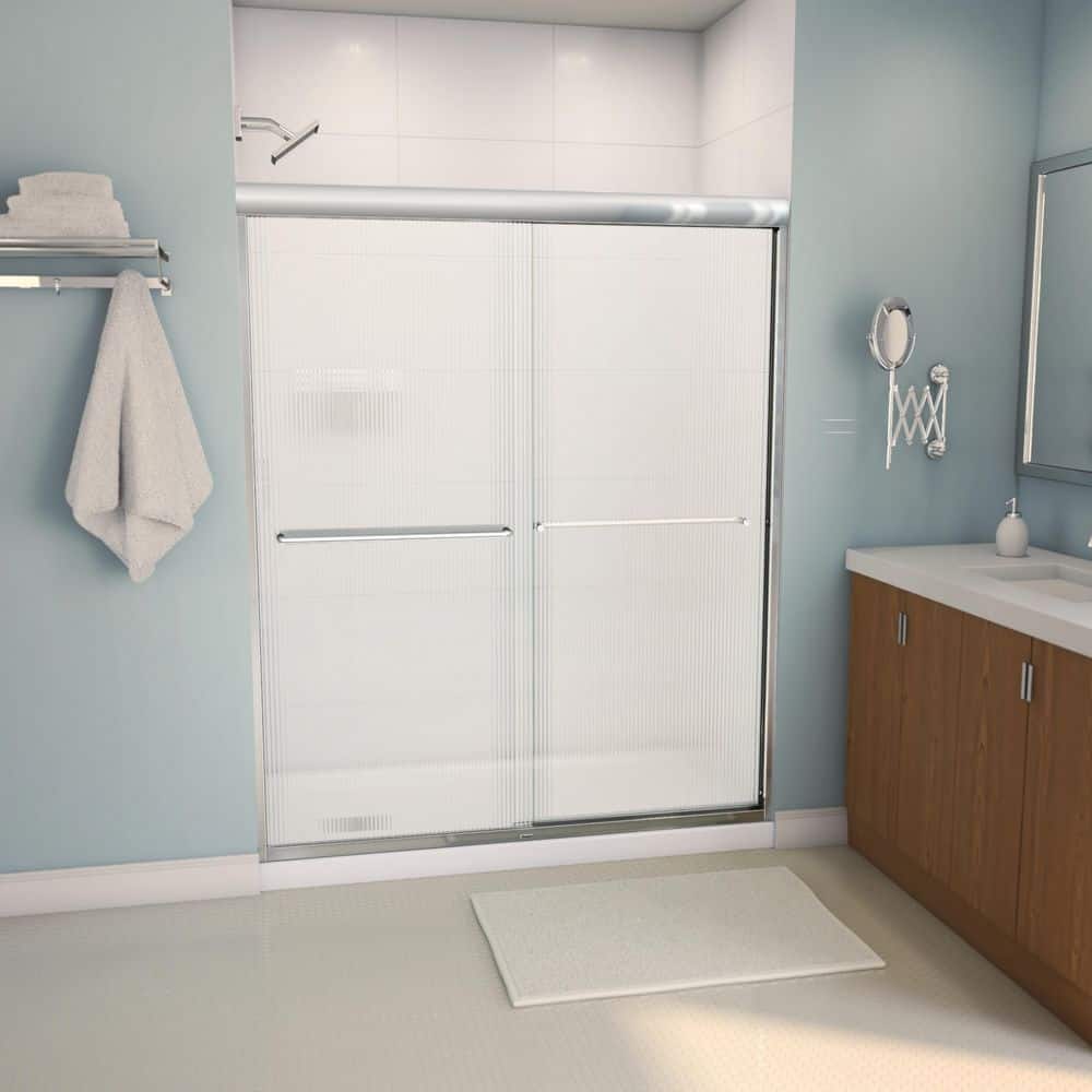 MAAX Aura 55 in. - 59 in. W x 71 in. H Sliding Semi Frameless