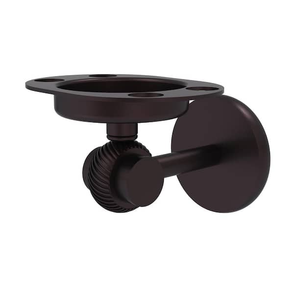 Allied Brass Satellite Orbit Two Collection Tumbler and Toothbrush Holder with Twisted Accents in Antique Bronze
