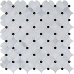 Marble Blossom 13.2 in. x 13.2 in. x 10 mm Polished Marble Mosaic Tile (12.1 sq. ft. / case)