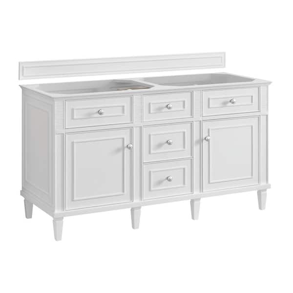 Lorelai 59.88 in. W x 23.5 in. D x 32.88 in. H Bath Vanity Cabinet Without Top in Bright White