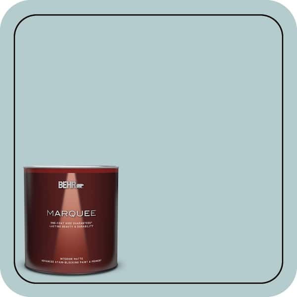 BEHR MARQUEE 1 qt. #PPU13-15 Clear Pond Matte Interior Paint & Primer