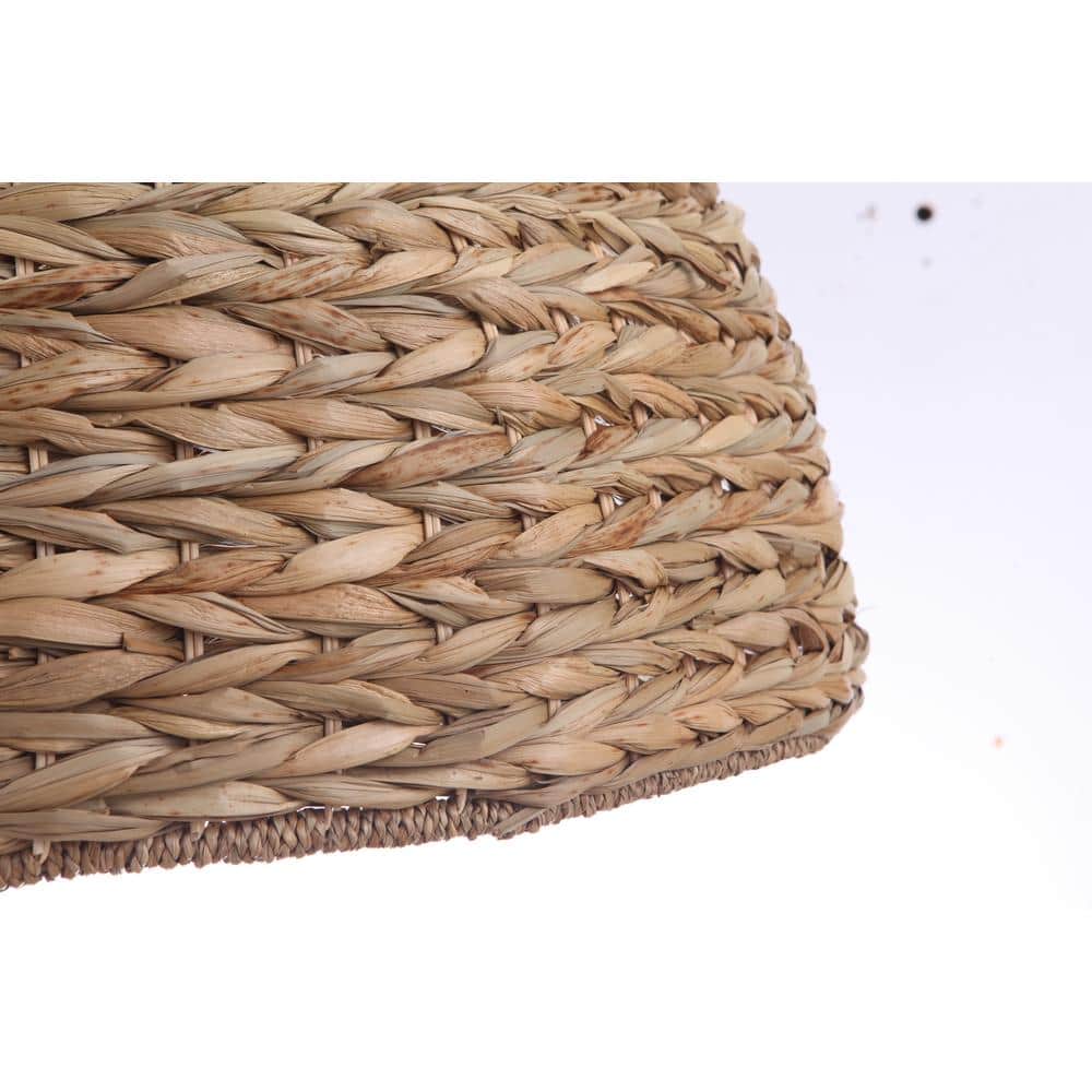 Natural Grass Shade Glass Indoor/Outdoor Pendant Light