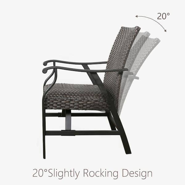 Rocker Black Wicker Dining Chairs Polywood Outdoor Furniture South