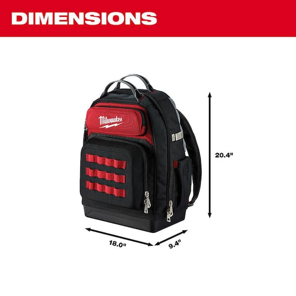 Milwaukee 48-22-8201-48-22-8119 15 in. Ultimate Jobsite Backpack with 9-Pocket Utility Pouch - 3