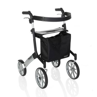 4-Wheels Let's Go Out Rollator with in Black