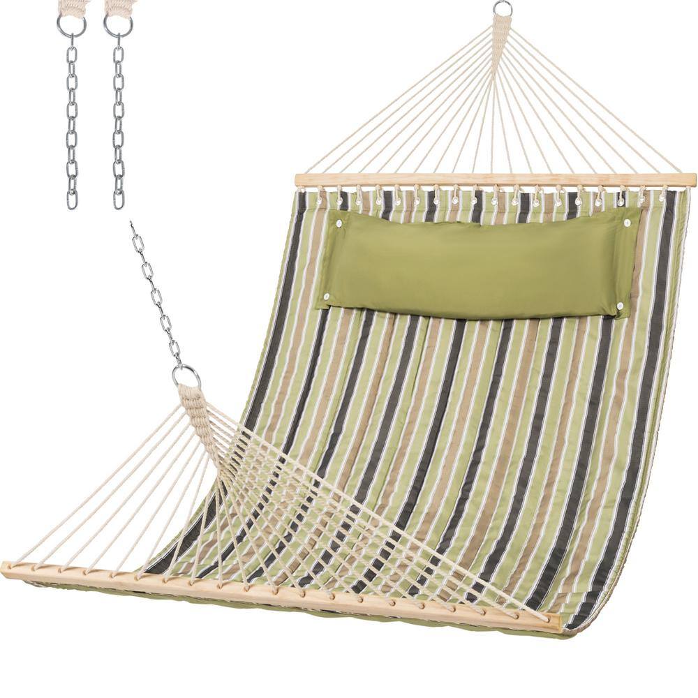 78.7 in. x 55 in. Hammock Fabric Swing Large Hammock Bed with Spreader Bars