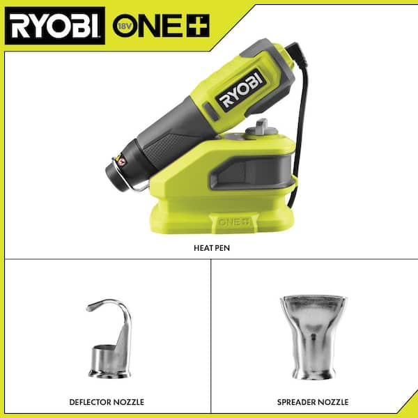RYOBI ONE+ 18V Cordless Heat Pen with Pen Topper and (2) Nozzles (Tool  Only) PCL916B - The Home Depot