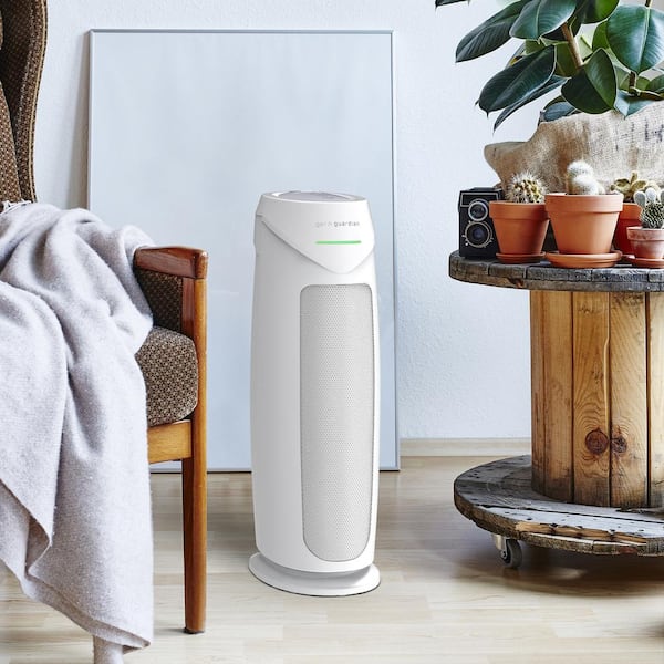 GermGuardian 743 sq. ft. HEPA Pure Tower Air Purifier in White for