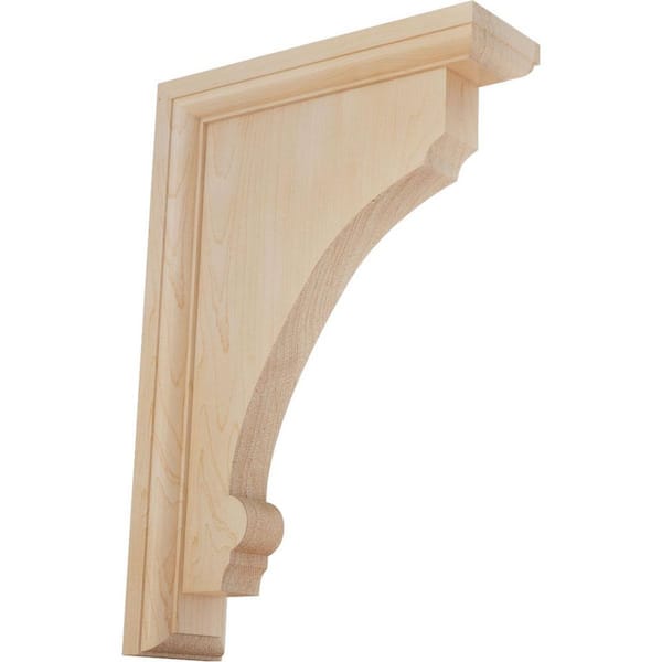 Ekena Millwork 2-1/2 in. x 12 in. x 8 in. Maple Extra Large Thompson Bracket
