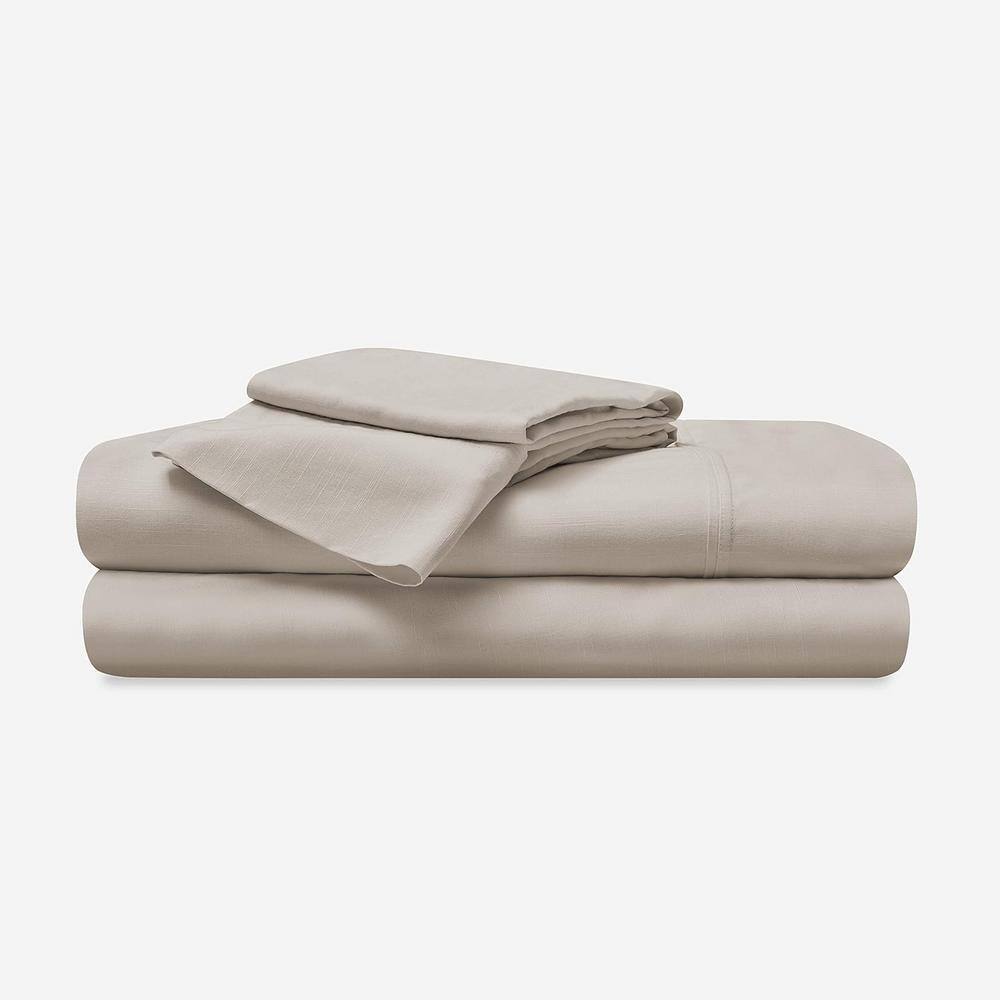Medium Beige Bamboo Queen Sheet Set with Pillowcases
