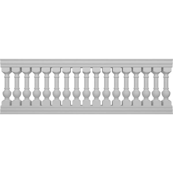 Ekena Millwork Fiberthane York Balustrade 108 in. L x 38 in. H Fiberglass Railing Kit