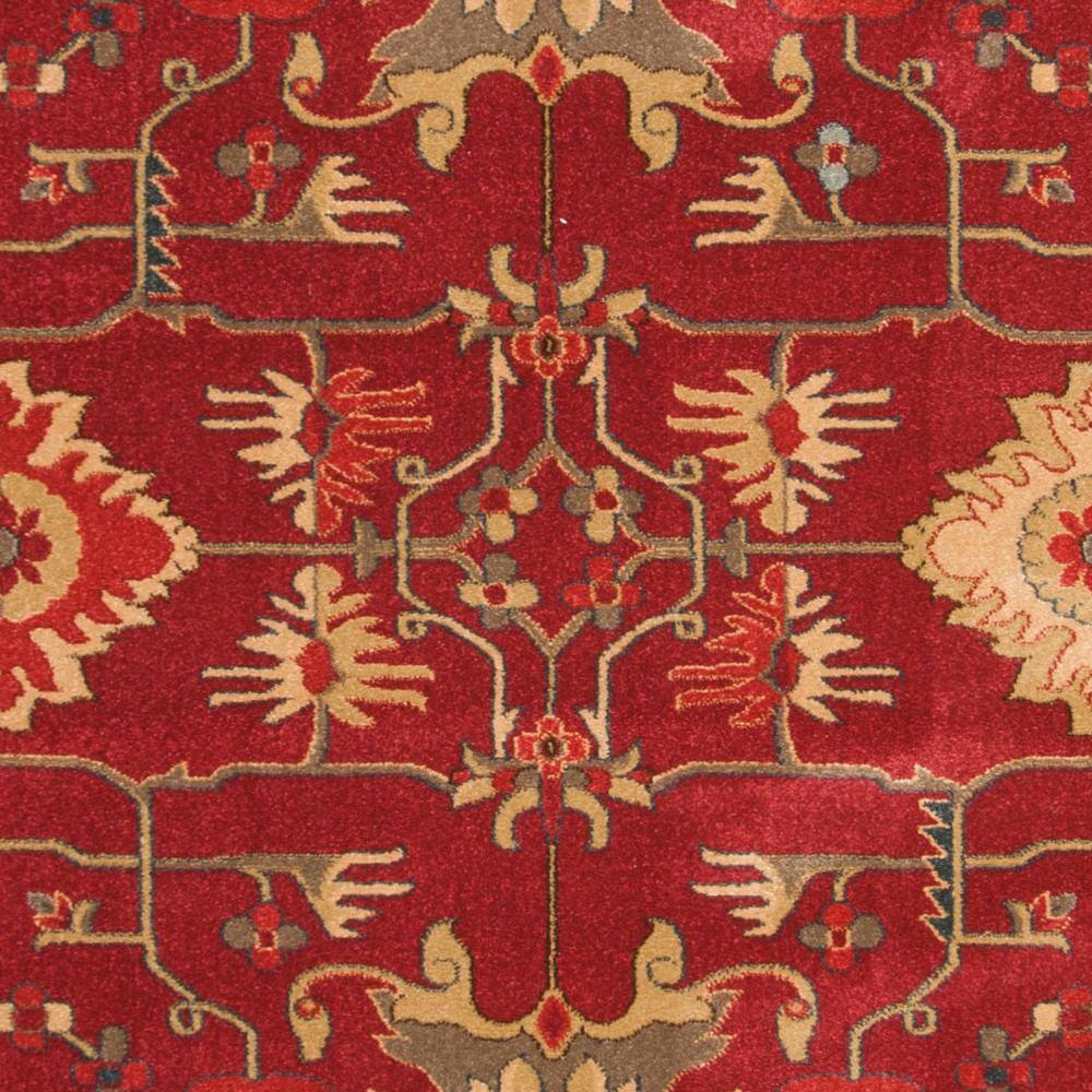 Hand-Knotted Red Synthetic Rectangular 8' x 10' Area Rug