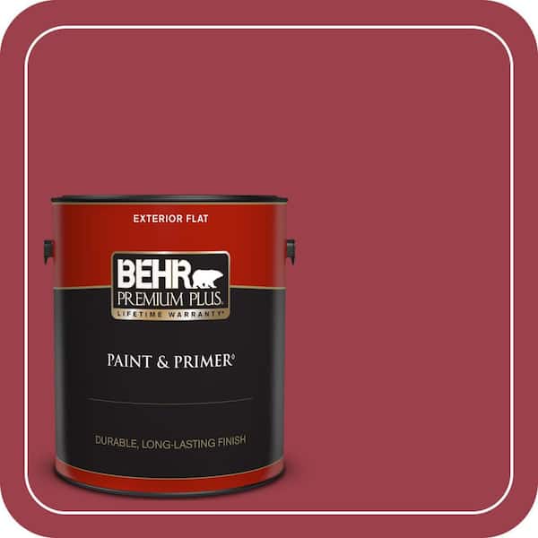 BEHR PREMIUM PLUS 1 gal. Home Decorators Collection #HDC-CL-01 Timeless Ruby Flat Exterior Paint & Primer