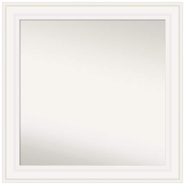 Ridge White 31.5 in. W x 31.5 in. H Non-Beveled Bathroom Wall Mirror in White