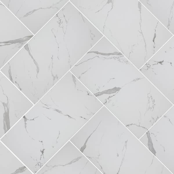 Carrara 18 in. x 18 in. Glazed Porcelain Floor and Wall Tile (352 sq.  ft./Pallet)