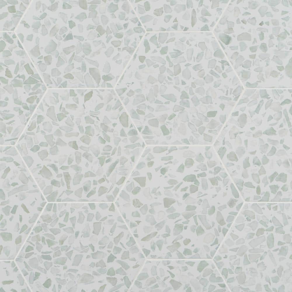 Fusion Hex Green Terrazzo 9.13 in. x 10.51 in. Matte Porcelain Floor and Wall Tile (8.07 sq.ft. / Case) price history on PriceWatchPro
