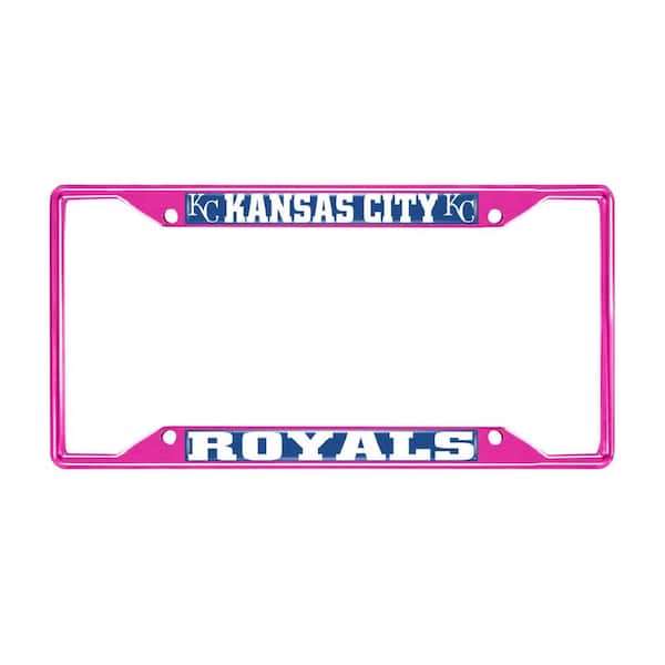 FANMATS Universal Fit MLB - Kansas City Royals License Plate Frame - Pink